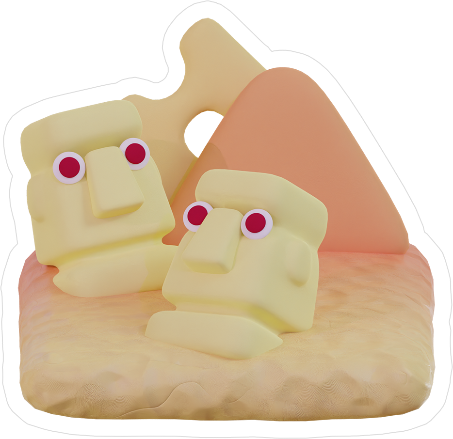 Game Grumps - Grumpland Cheeseman Desert Sticker