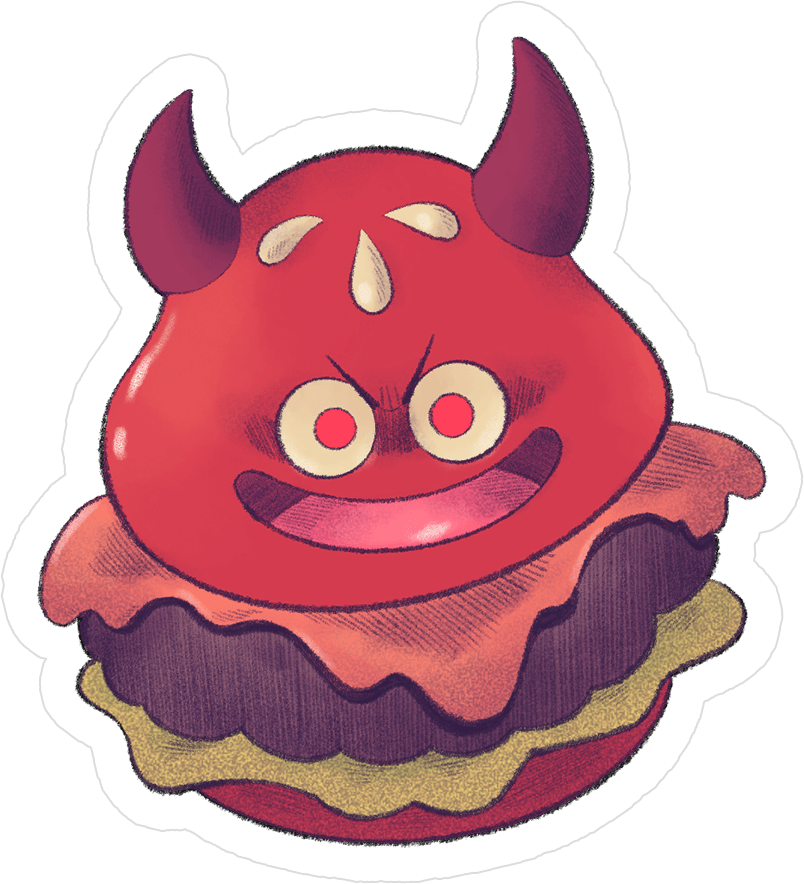 Furry Grumps - Devil Slimeburgie Sticker