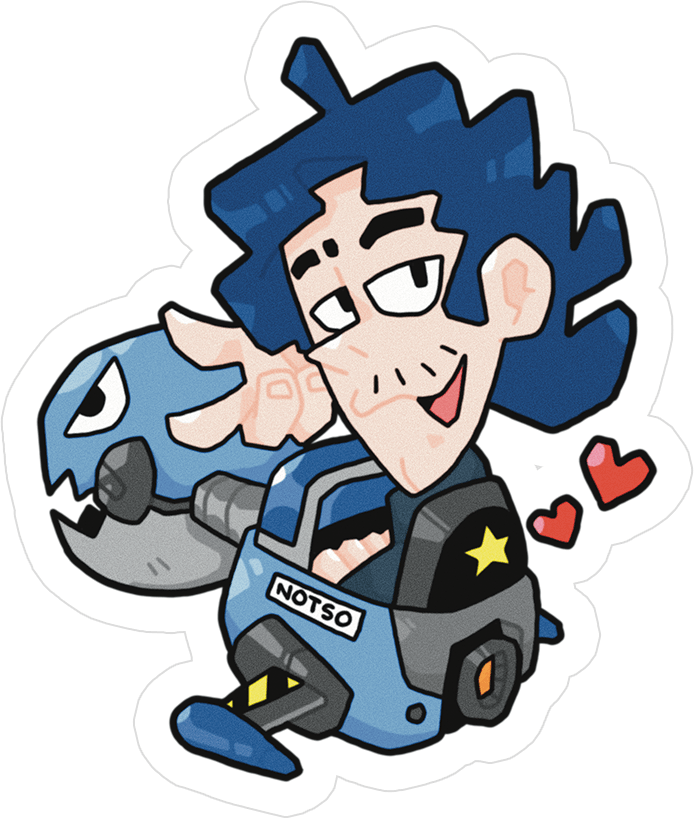 Game Grumps - Dan Robo-ride Sticker