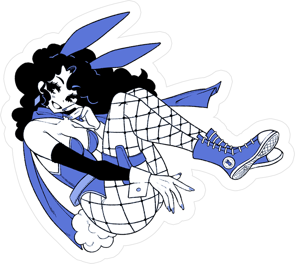 Game Gyaru - Monochrome Daniella Bunny Sticker