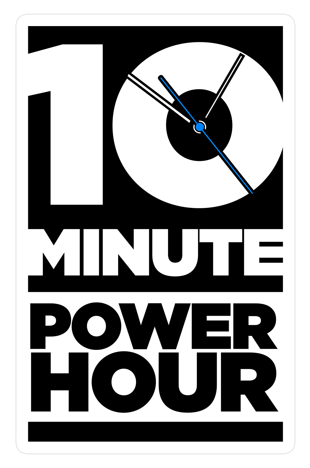 The Ten Minute Power Hour - TMPH Vertical Logo Sticker