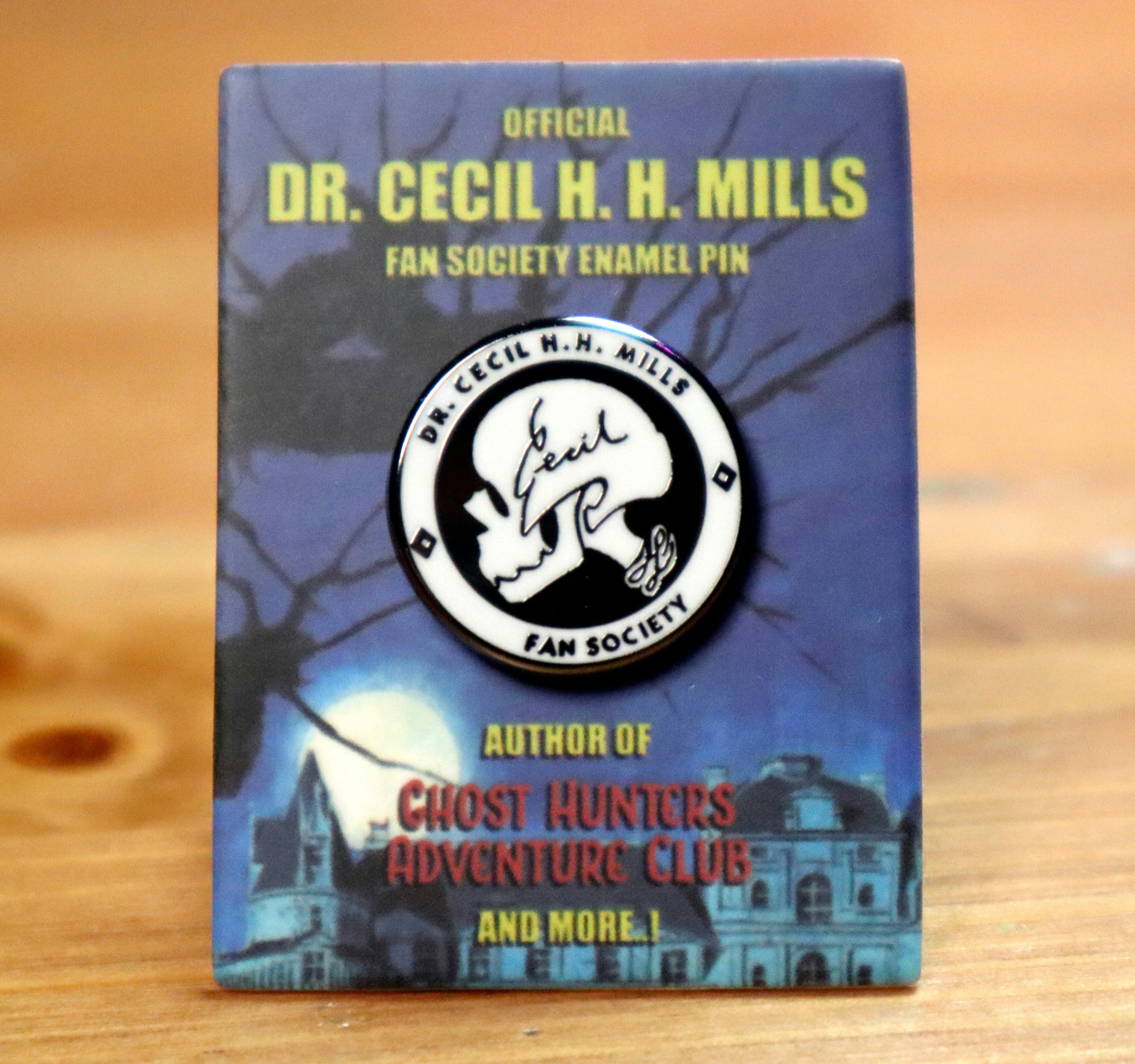 Ghost Hunters Adventure Club - Dr. Cecil H. H. Mills Fan Society Enamel Pin