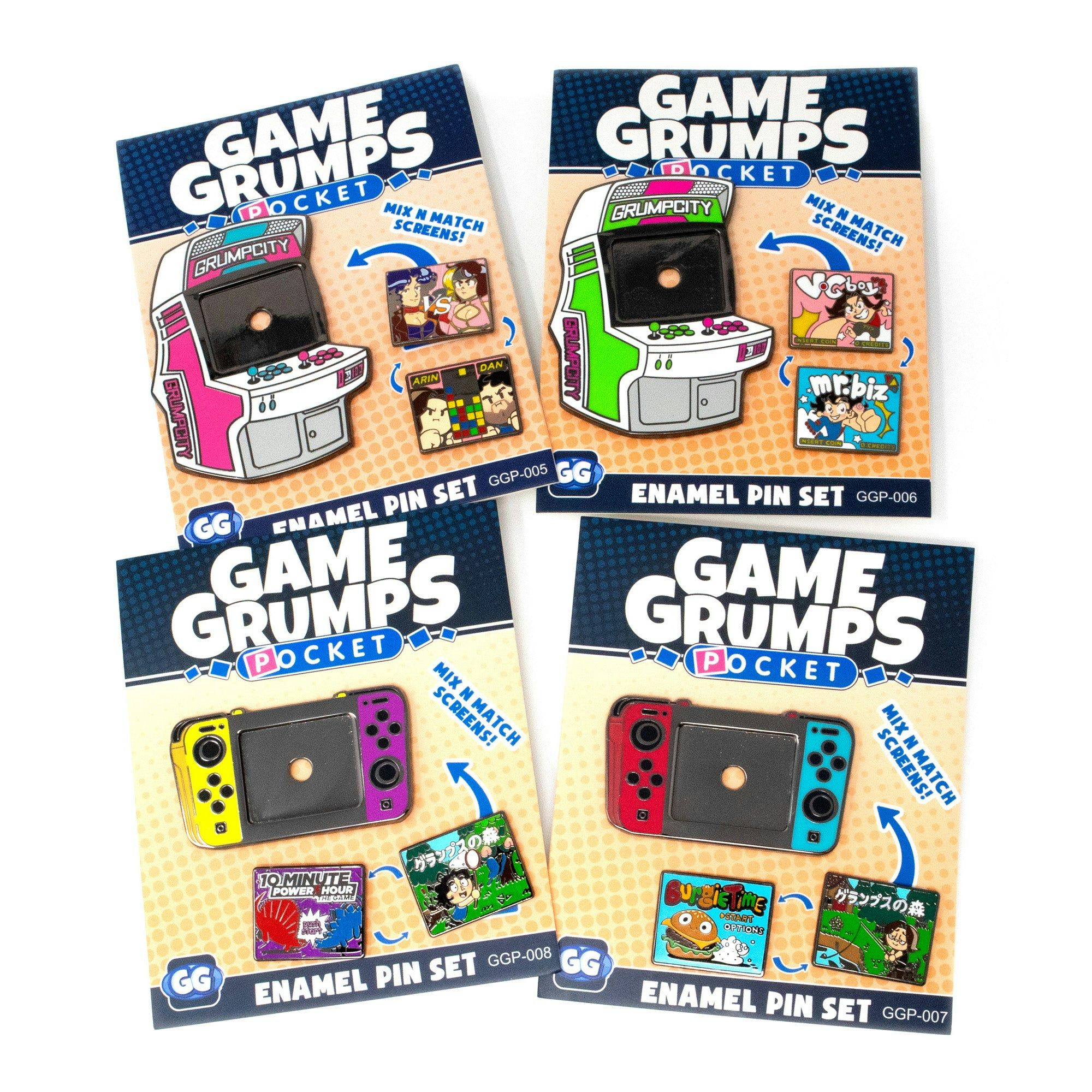 Game Grumps Pocket Enamel Pin Sets - Wave 2